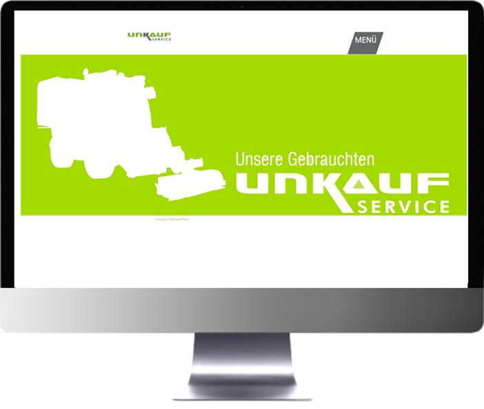 Internetauftritt Unkauf-Service: Verkaufsseite für Gebrauchtmaschinen