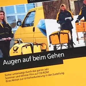 Videos für die Deutsche Post. Inhalt bildet die Unfallverhütung im Bereich der richtigen Zustellung und Vermeidung von Hundebissen.