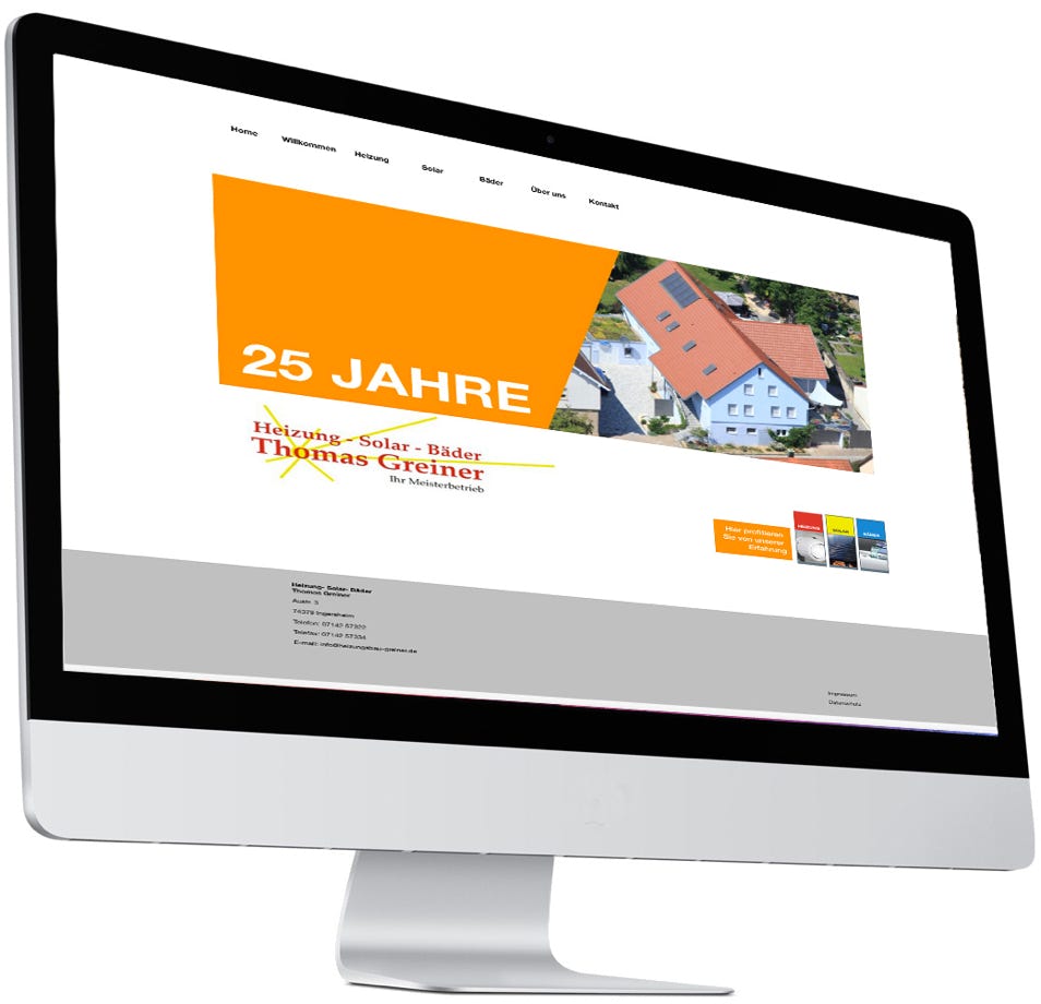 Greiner Heizungsbau Internetauftritt. Alle Informationen für den Neu -und Umbau für sanitäre Anlagen.